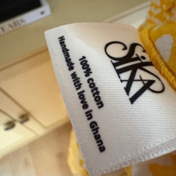 SIKA ANTHROPOLOGIE Marigold Ruffled Maxi Dress Spot Size 8P - Picture 9 of 11